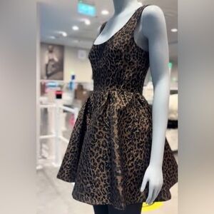 Brand New Leopard Print Mini Skater Dress